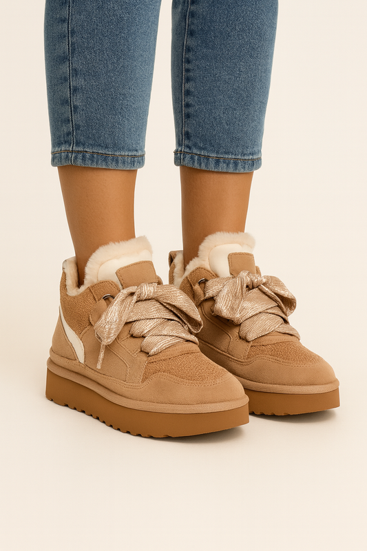 Winterse Gevoerde Plateau Sneakers voor Vrouwen