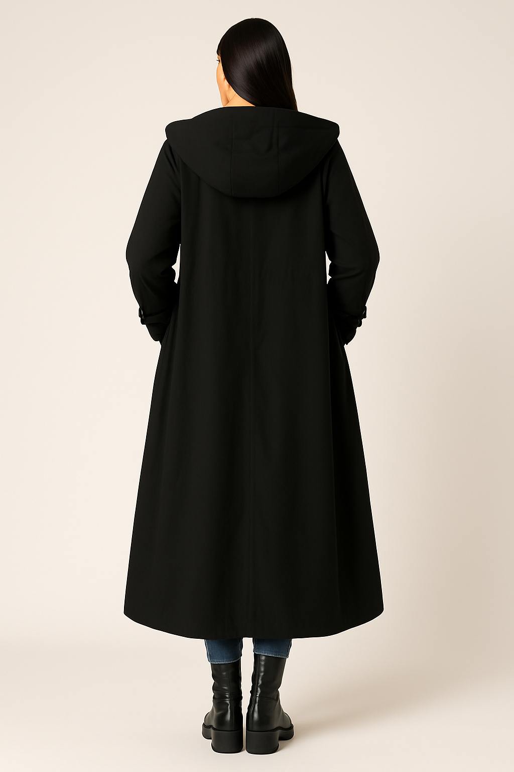 Elegante Dames Maxi Trenchcoat met knopen