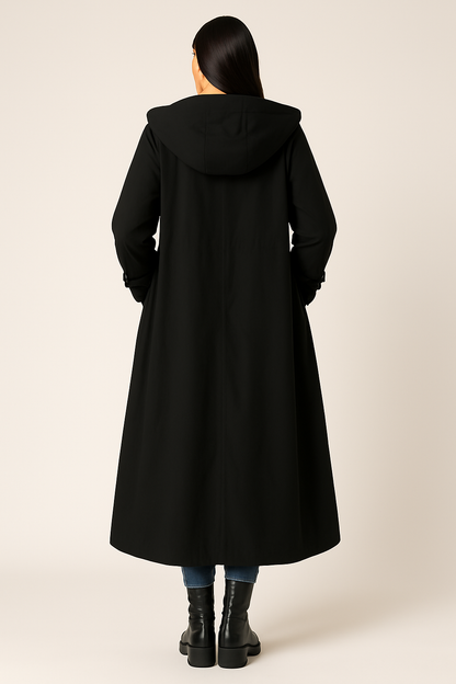Elegante Dames Maxi Trenchcoat met knopen