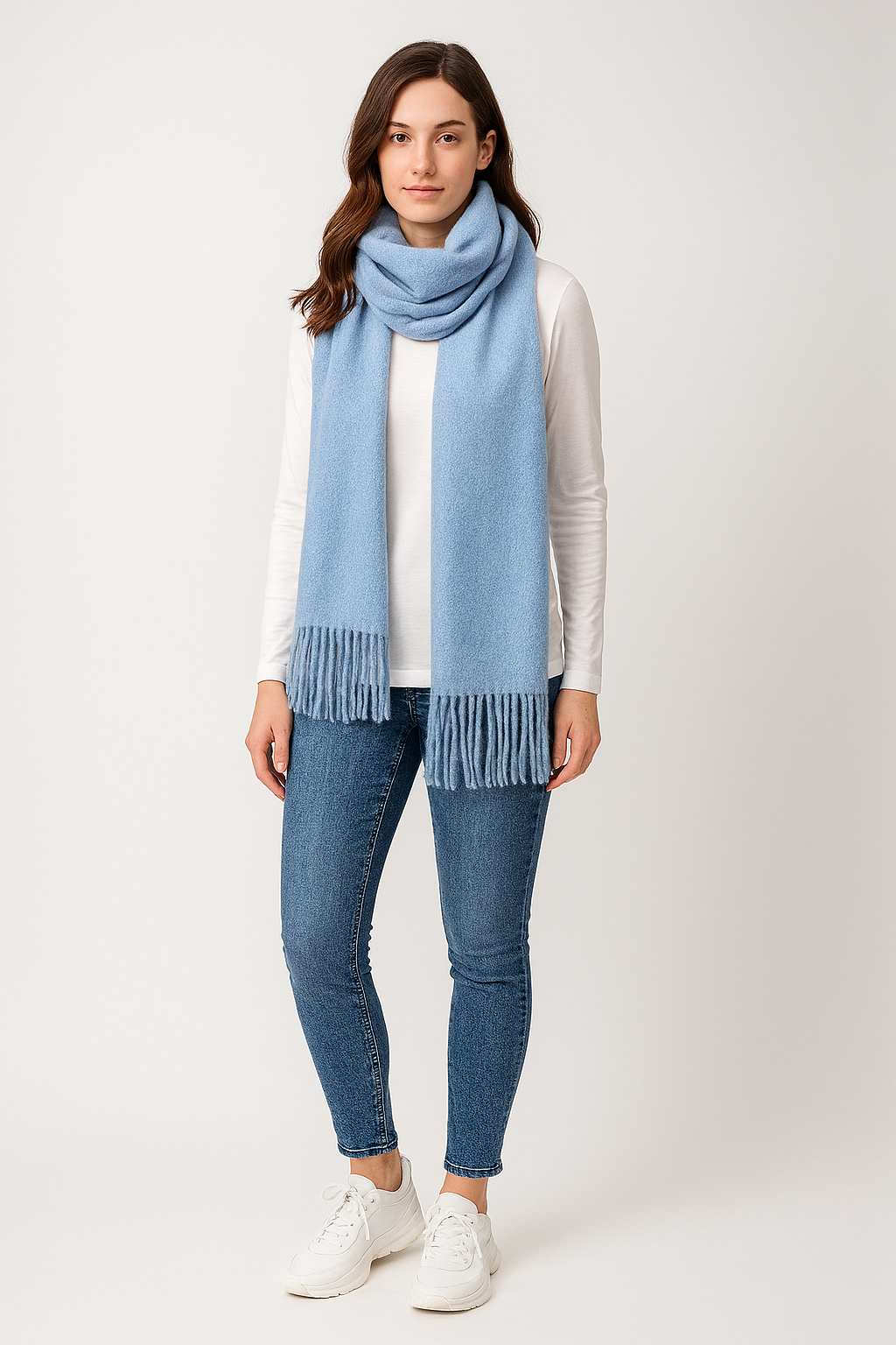 Winterse Fluffy Gebreide Sjaal voor Dames