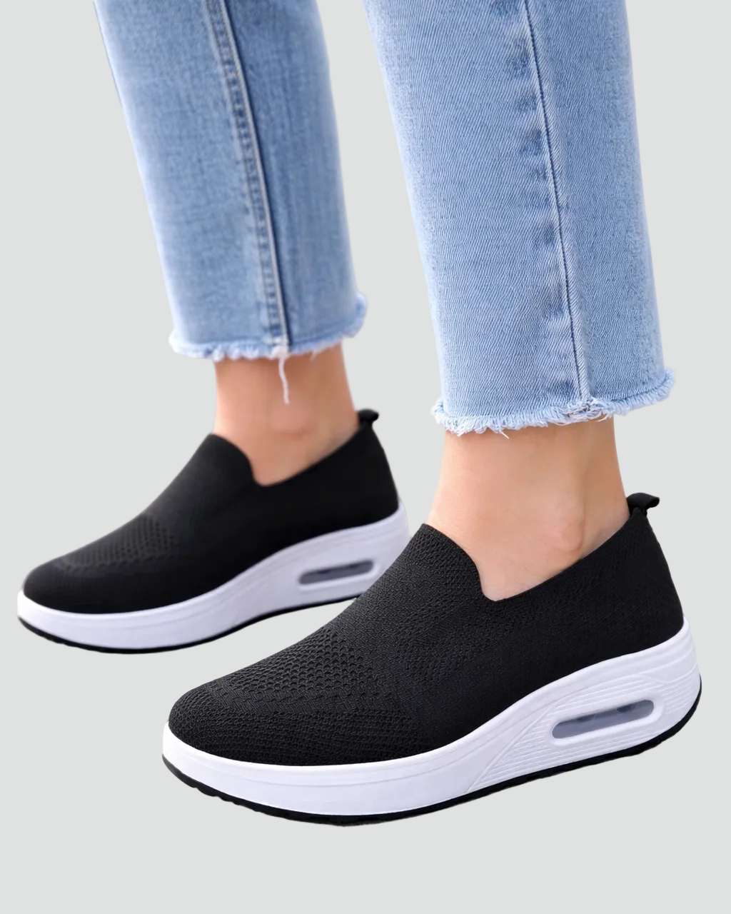 Orthopedische Instap Sneakers Met Ademend Mesh Voor Dames