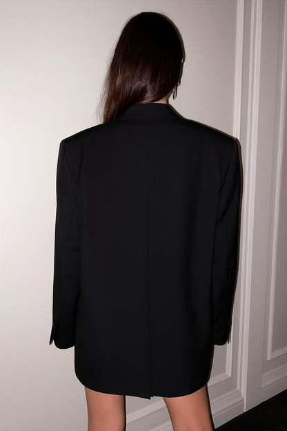 Oversized Elegant Dames Lange Blazer Met Zakken