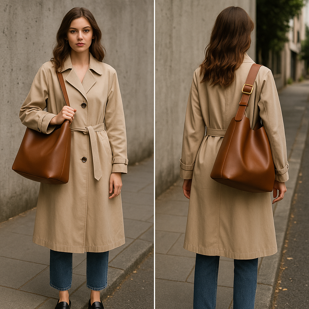 EVA Elegante Leren Schoudertas – Premium Werk- & Weekendtote