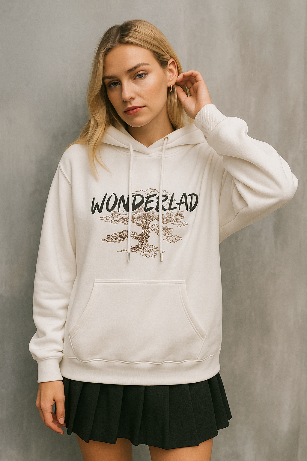 Casual Dames Hoodie met Japanse Sakura Print