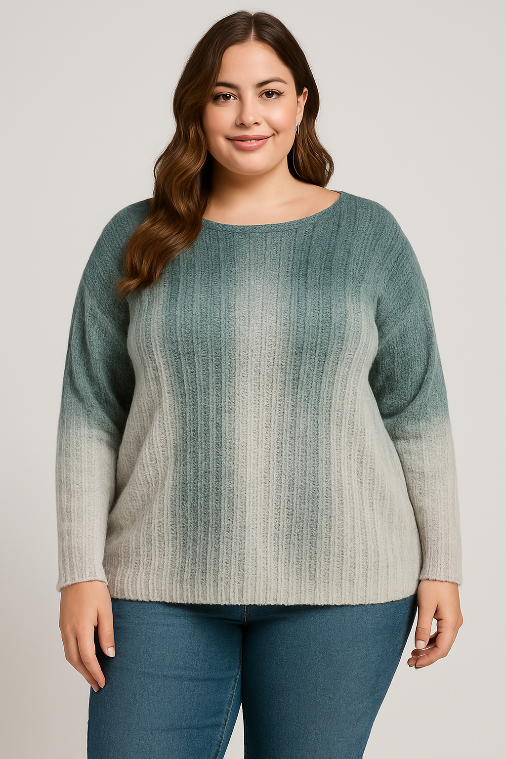 Ombre Gebreide Dames Sweater Winter