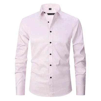 Strijkvrij Klassiek Heren Overhemd Slim Fit met Lange Mouwen