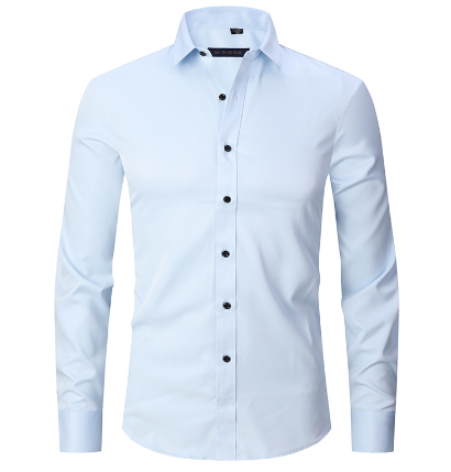 Strijkvrij Klassiek Heren Overhemd Slim Fit met Lange Mouwen