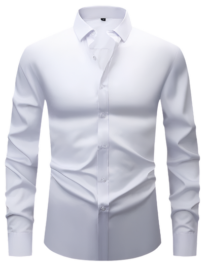 Strijkvrij Klassiek Heren Overhemd Slim Fit met Lange Mouwen
