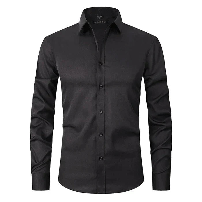 Strijkvrij Klassiek Heren Overhemd Slim Fit met Lange Mouwen