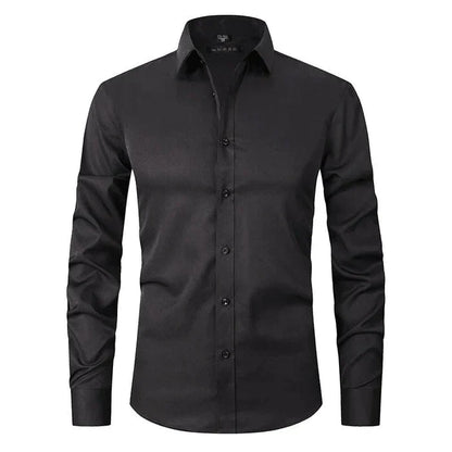 Strijkvrij Klassiek Heren Overhemd Slim Fit met Lange Mouwen