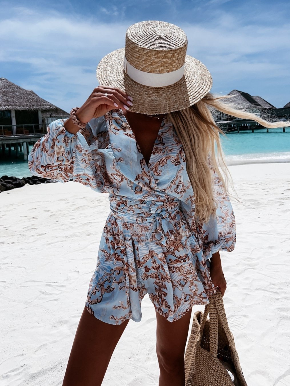 Nova - Flowy zomerset tweedelig met shorts en blouse