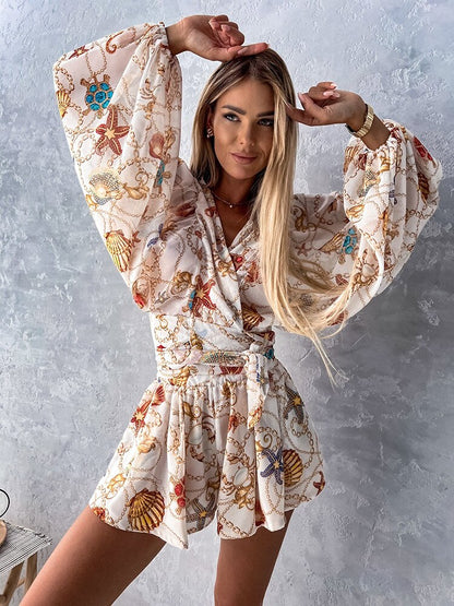 Nova - Flowy zomerset tweedelig met shorts en blouse