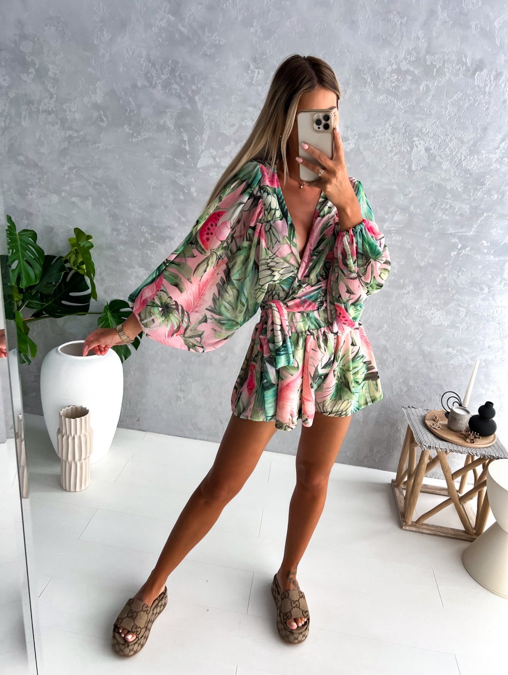 Nova - Flowy zomerset tweedelig met shorts en blouse