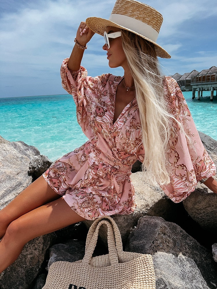 Nova - Flowy zomerset tweedelig met shorts en blouse