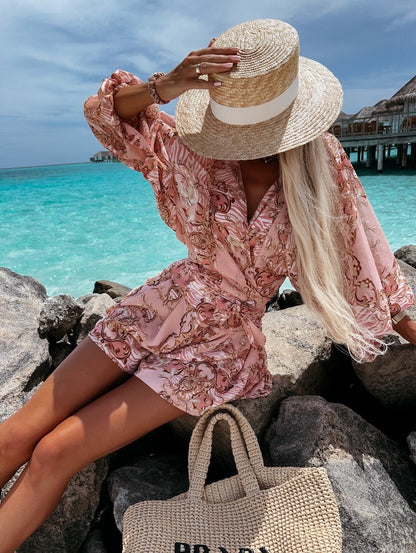 Nova - Flowy zomerset tweedelig met shorts en blouse