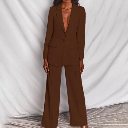 Joliene - Elegante Dames Blazer Set met Flared Broek