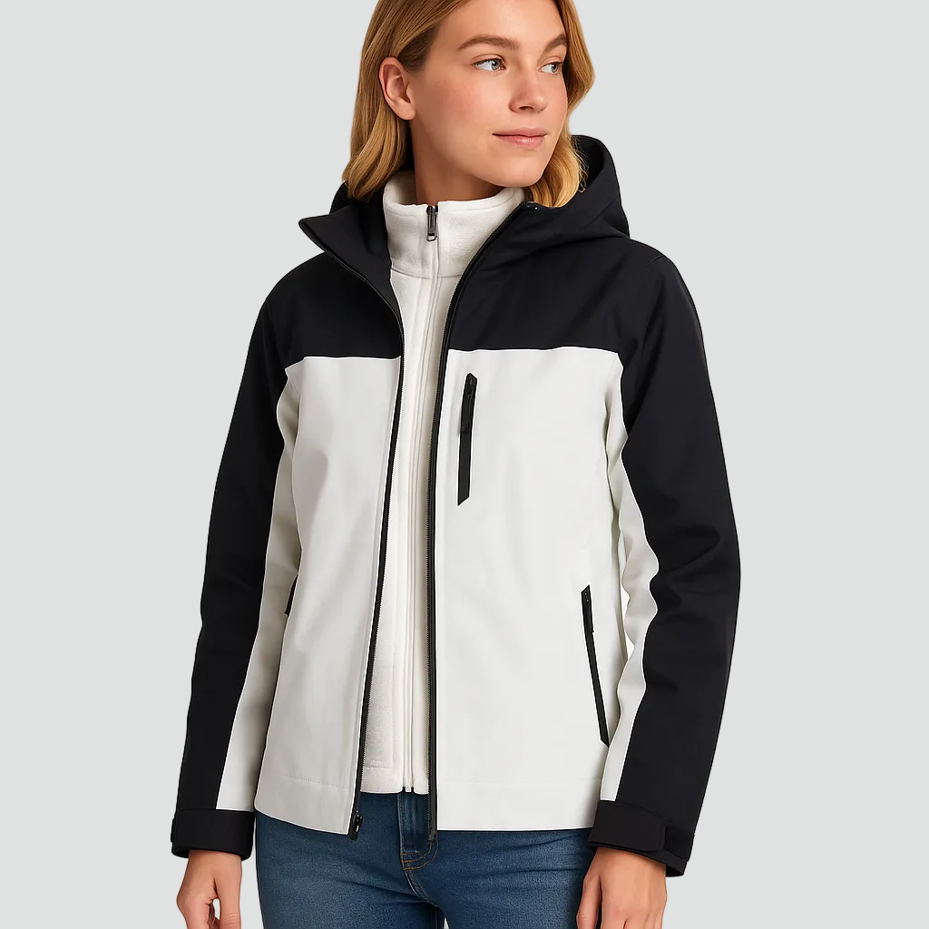 Dames Waterdichte Outdoor Jas Met Capuchon En Rits