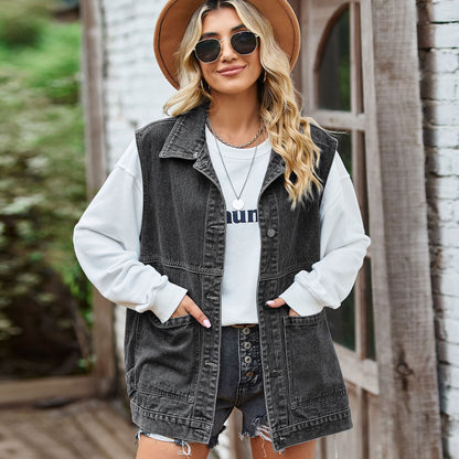 Pilar - Mouwloos Denim Vest voor Dames
