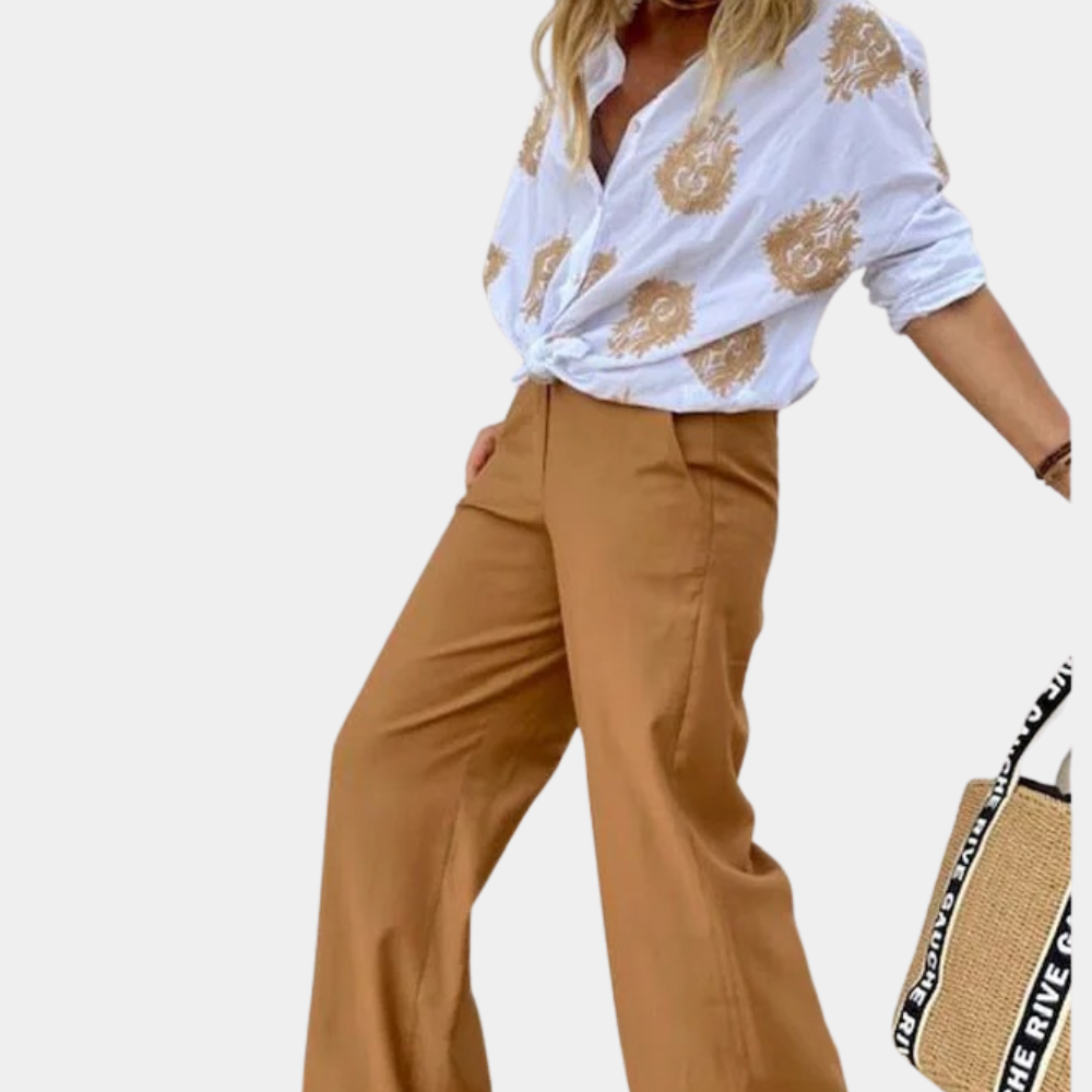 Yekaterina - Geborduurde Boho Chic Katoenen Blouse voor dames
