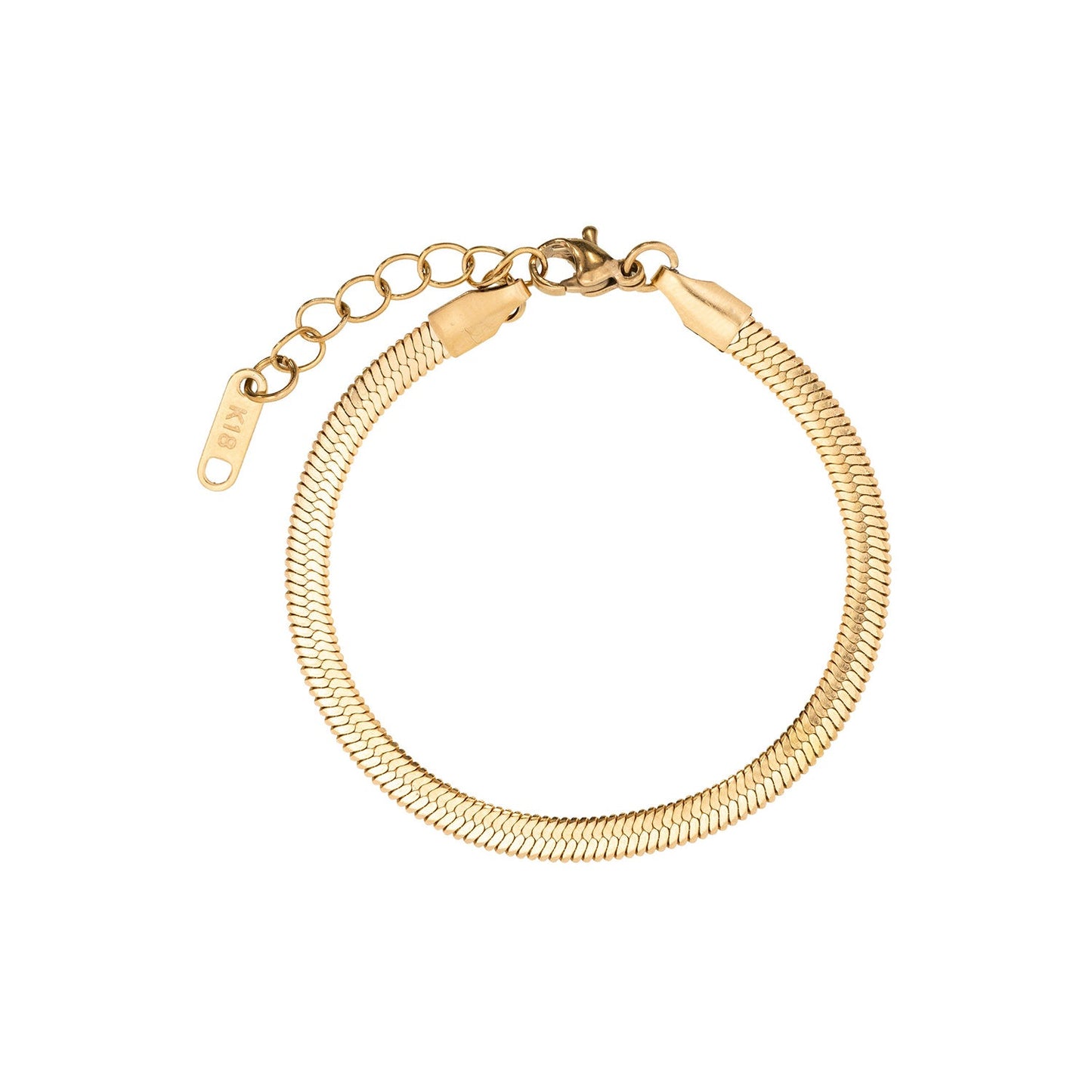 Marga - Slanke gouden visgraat armband voor dames