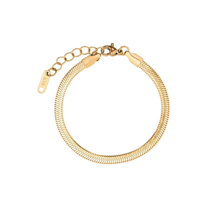 Marga - Slanke gouden visgraat armband voor dames