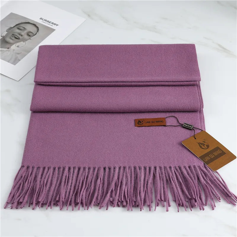 Winterse Fluffy Gebreide Sjaal voor Dames