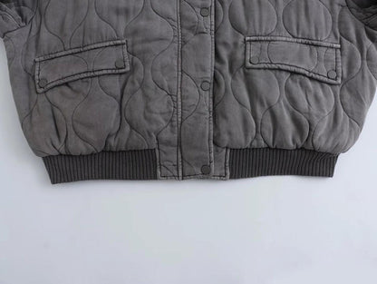 Lena – Oversized Gequilte Bomberjas voor Dames
