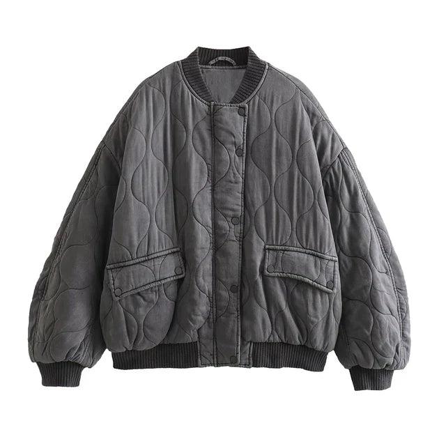 Lena – Oversized Gequilte Bomberjas voor Dames