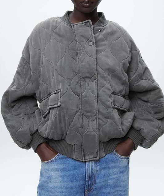 Lena – Oversized Gequilte Bomberjas voor Dames