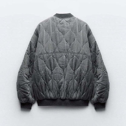 Lena – Oversized Gequilte Bomberjas voor Dames
