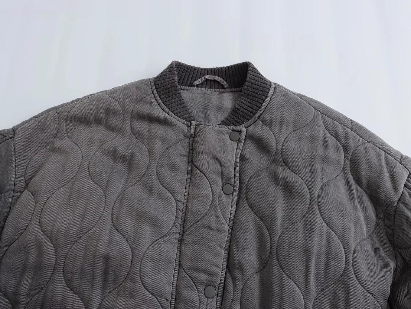 Lena – Oversized Gequilte Bomberjas voor Dames