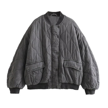 Lena – Oversized Gequilte Bomberjas voor Dames