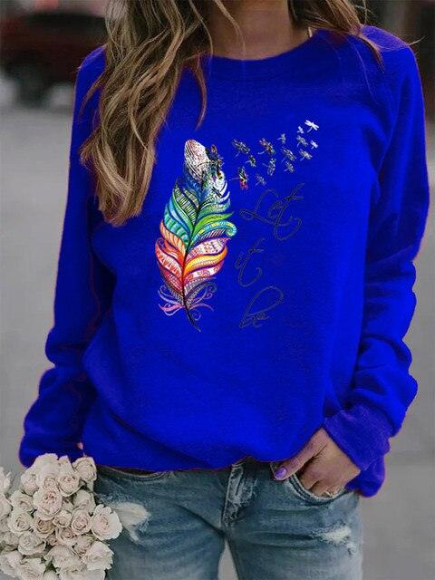 FIONA - Comfortabele Sweater met verenmotief voor dames