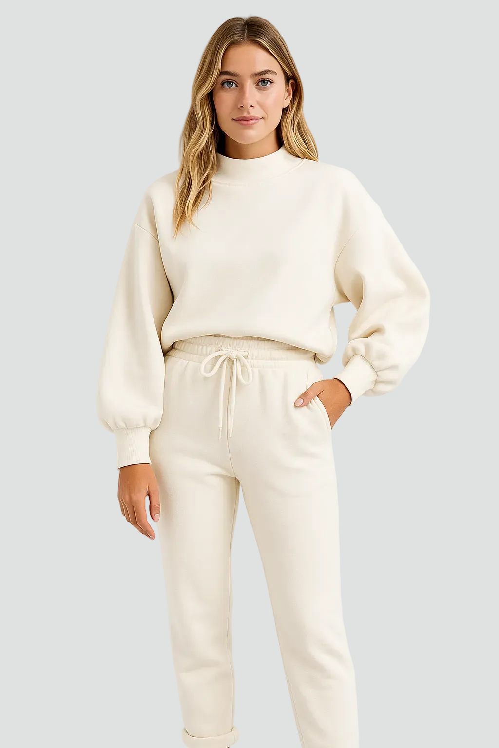 Gebreide Lounge Set Met Trui En Joggingbroek Voor Dames