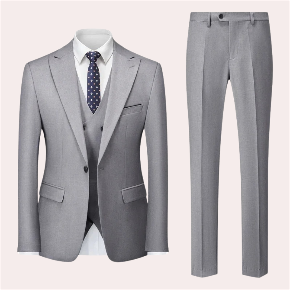 Blazer Set 3 delig Slim Fit met Gilet en Pantalon voor Heren