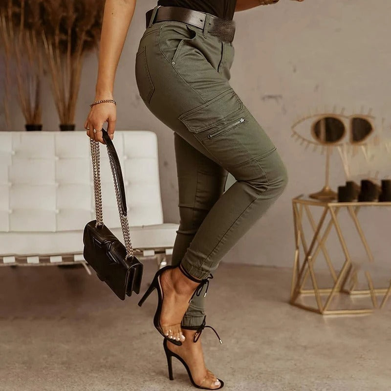 Aelita - Cargo broek met hoge taille voor dames