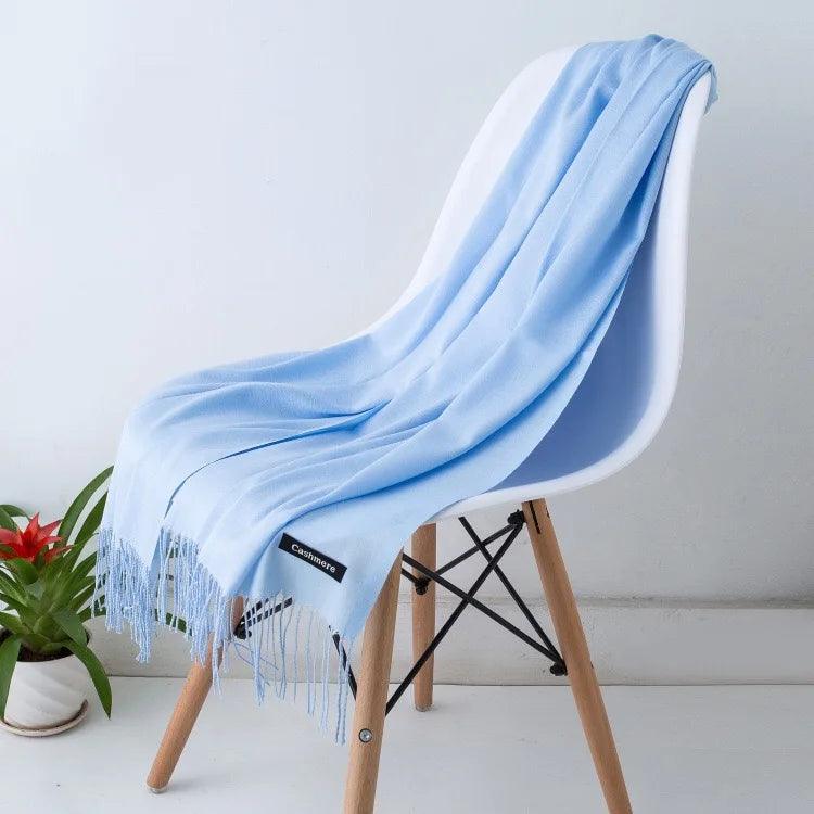 Amélie – Luxe Kasjmier Dames Sjaal met Franjedetail