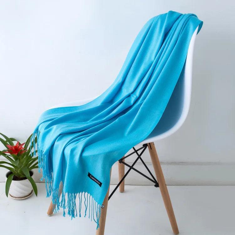 Amélie – Luxe Kasjmier Dames Sjaal met Franjedetail