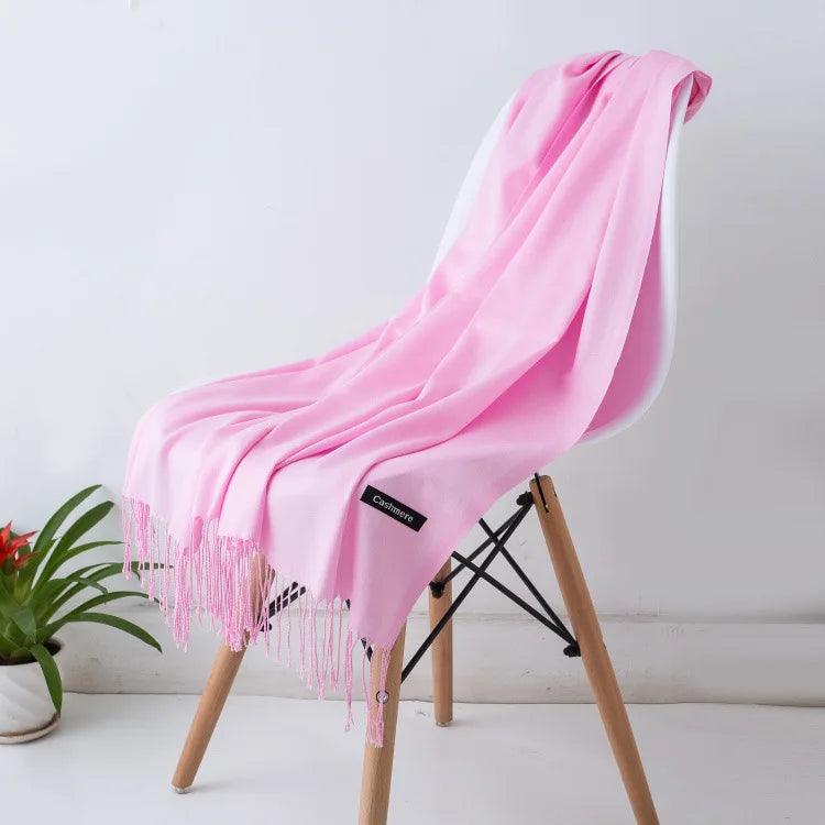 Amélie – Luxe Kasjmier Dames Sjaal met Franjedetail