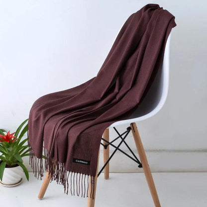 Amélie – Luxe Kasjmier Dames Sjaal met Franjedetail