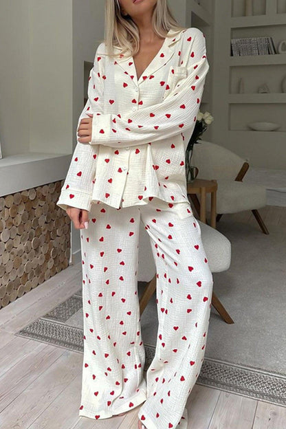 BELLANO - Pyjama met hartjesprint