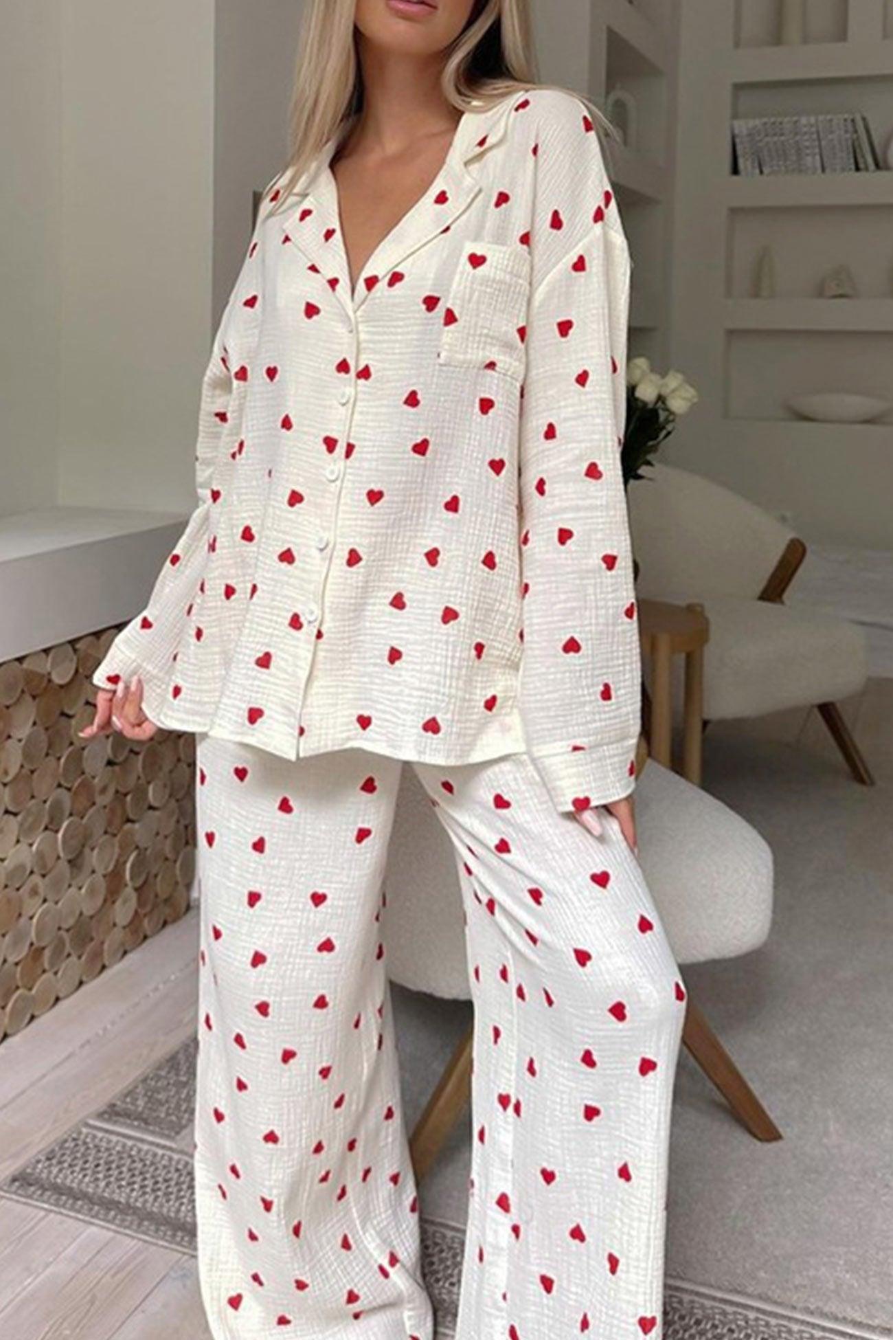 BELLANO - Pyjama met hartjesprint