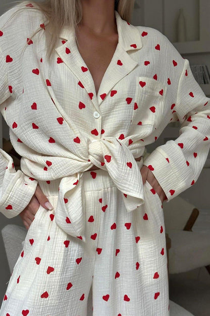 BELLANO - Pyjama met hartjesprint