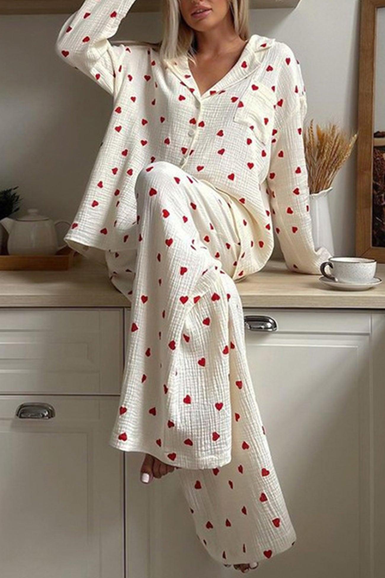 BELLANO - Pyjama met hartjesprint