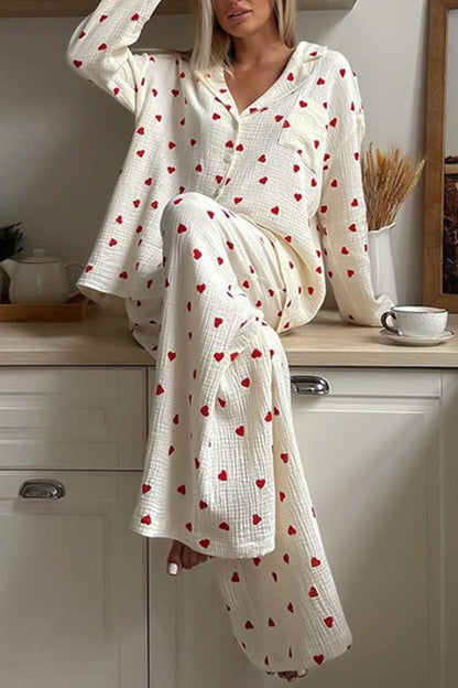 BELLANO - Pyjama met hartjesprint