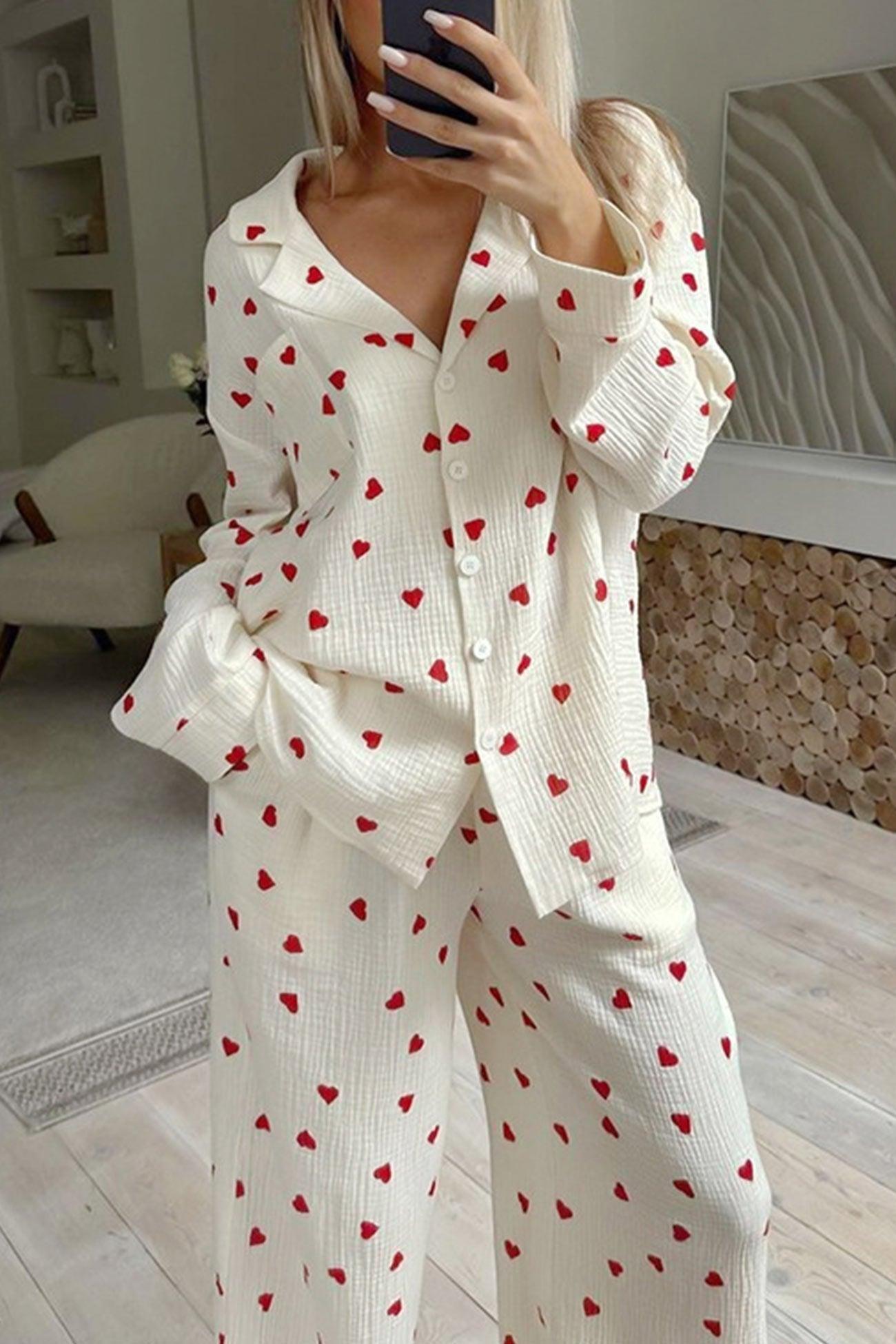 BELLANO - Pyjama met hartjesprint