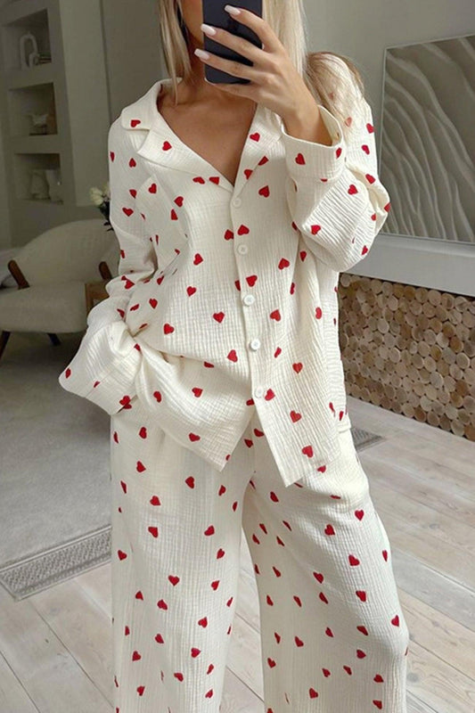 BELLANO - Pyjama met hartjesprint