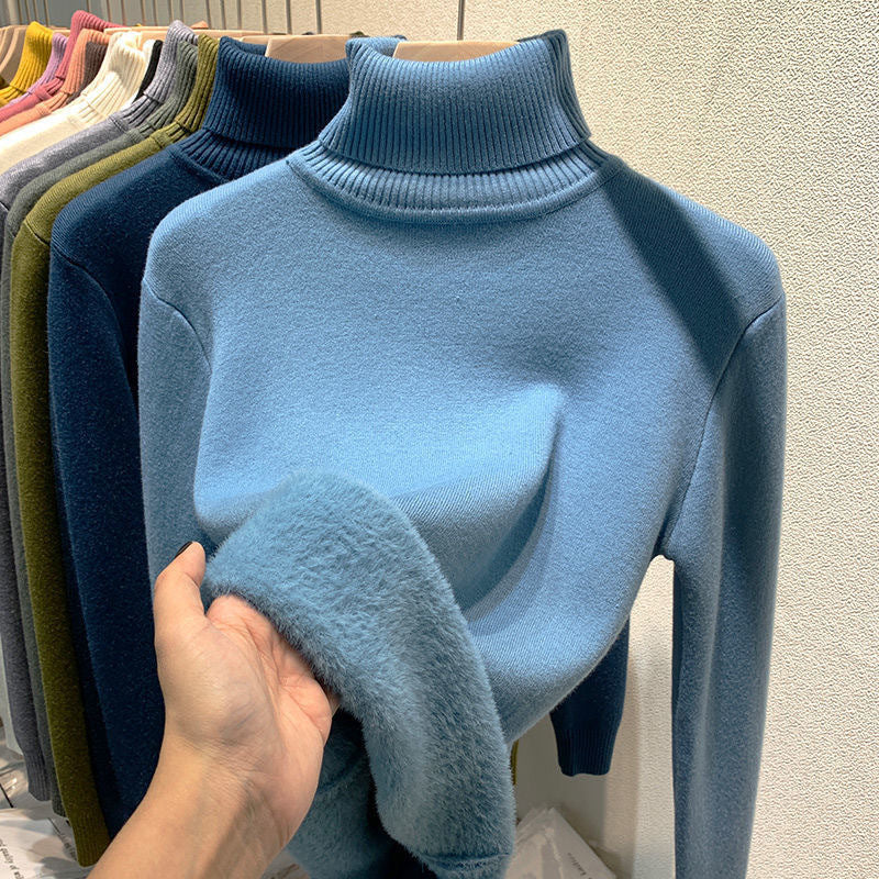 Warme Zachte Dames Gevoerde Fleece Coltrui