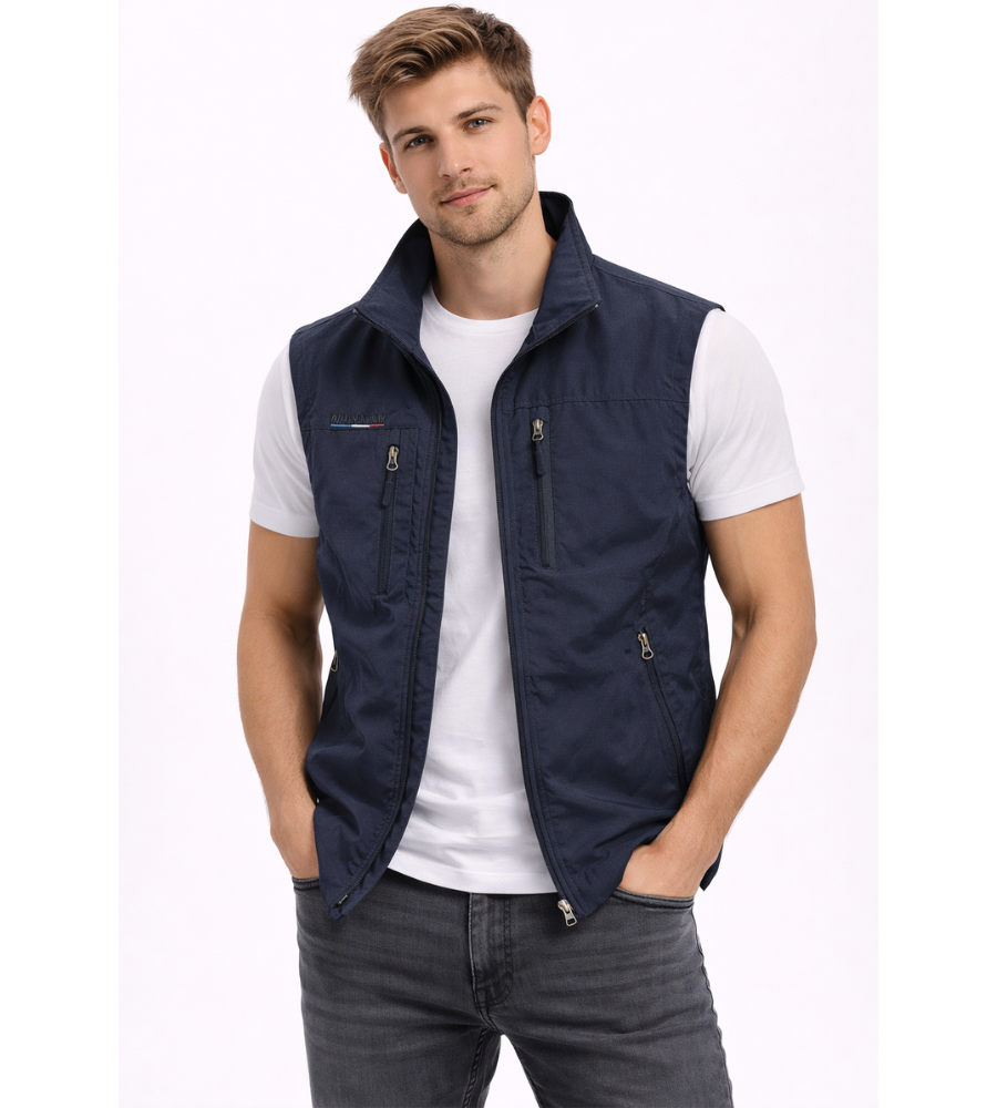 Heren Bodywarmer Met Rits En Opstaande Kraag Outdoor Vest