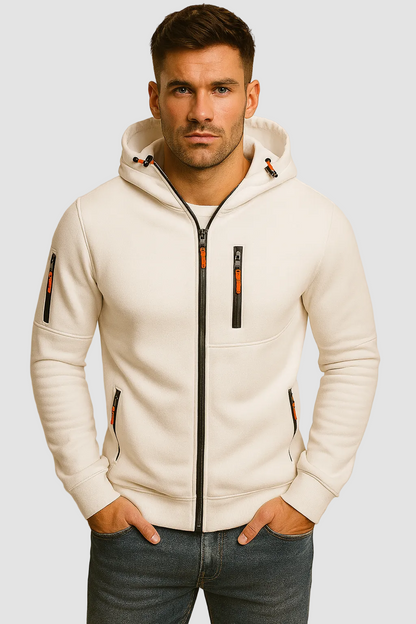 Heren Hoodie met Rits en Capuchon Comfortabele Pasvorm